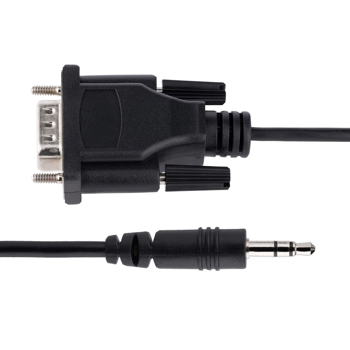 StarTech.com 3ft DB9 to 3.5mm RS232 Serial Cable Nickel Plated Black