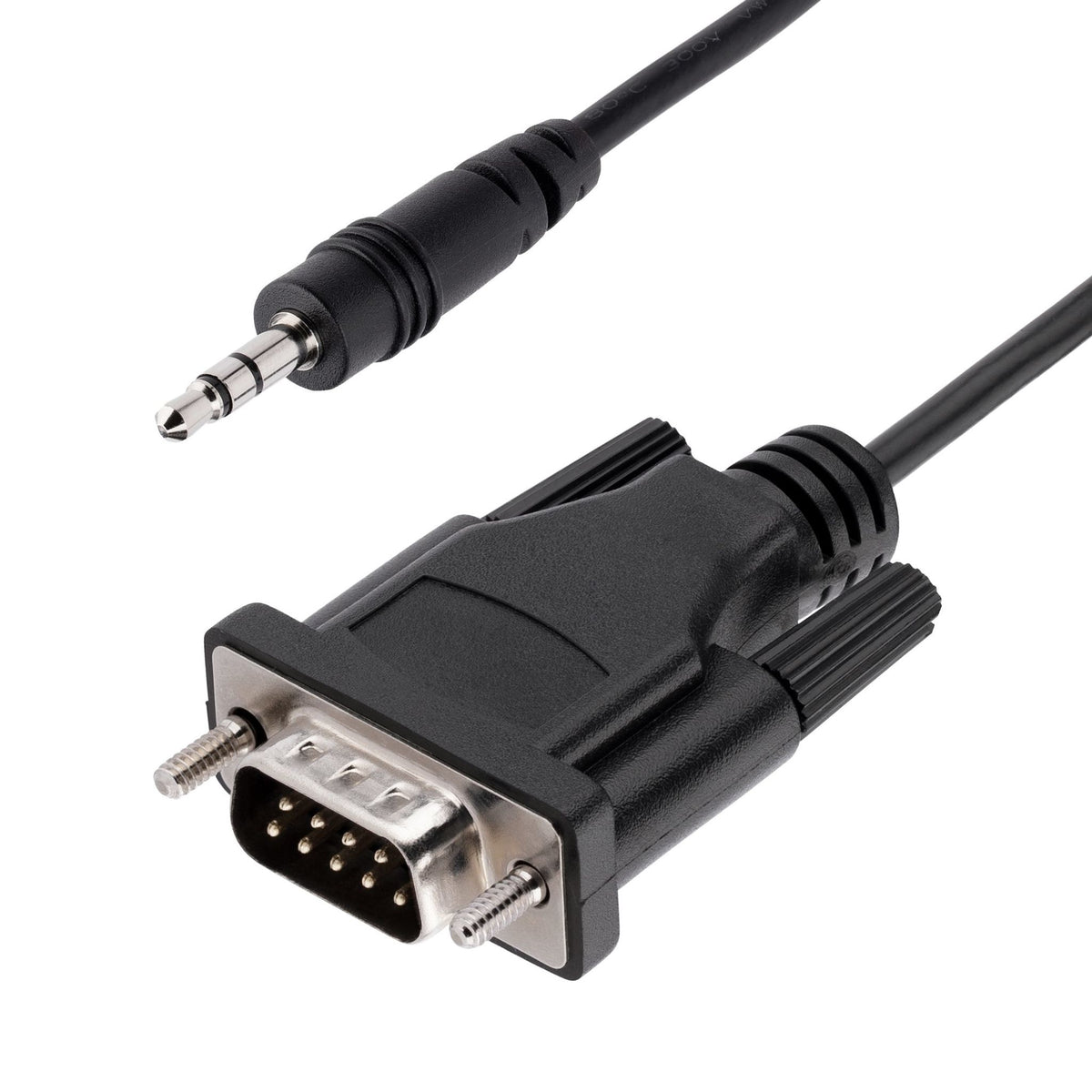 StarTech.com 3ft DB9 to 3.5mm RS232 Serial Cable Nickel Plated Black