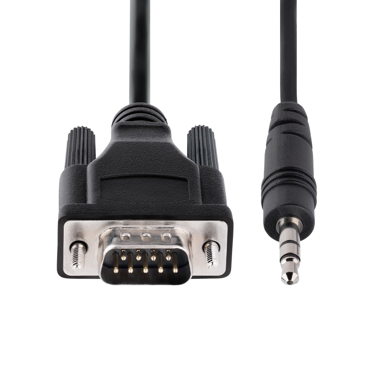 StarTech.com 3ft DB9 to 3.5mm RS232 Serial Cable Nickel Plated Black