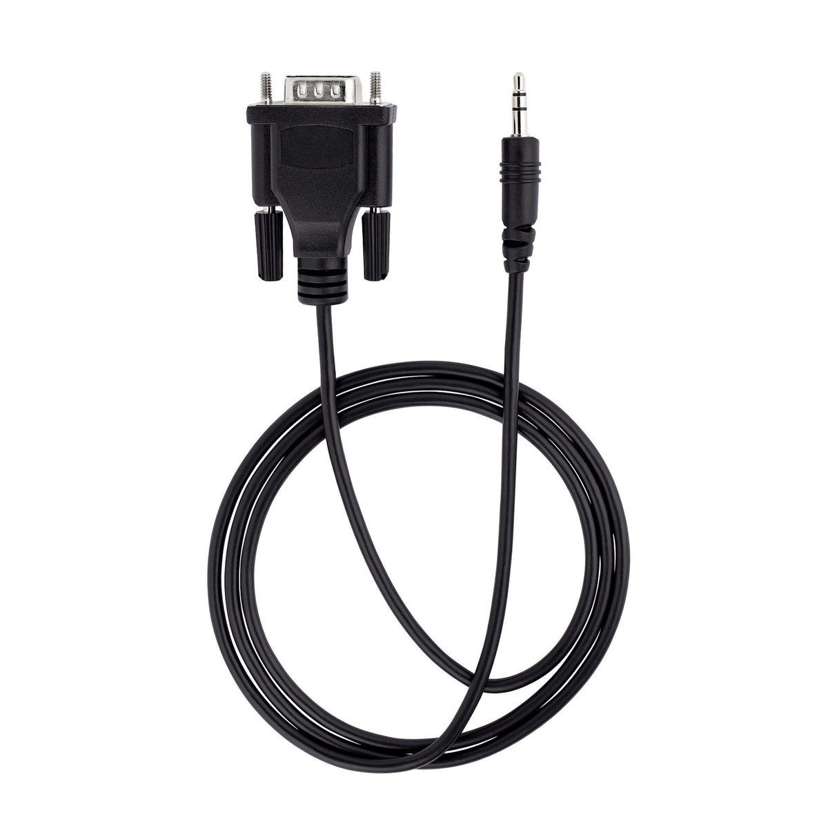 StarTech.com 3ft DB9 to 3.5mm RS232 Serial Cable Nickel Plated Black