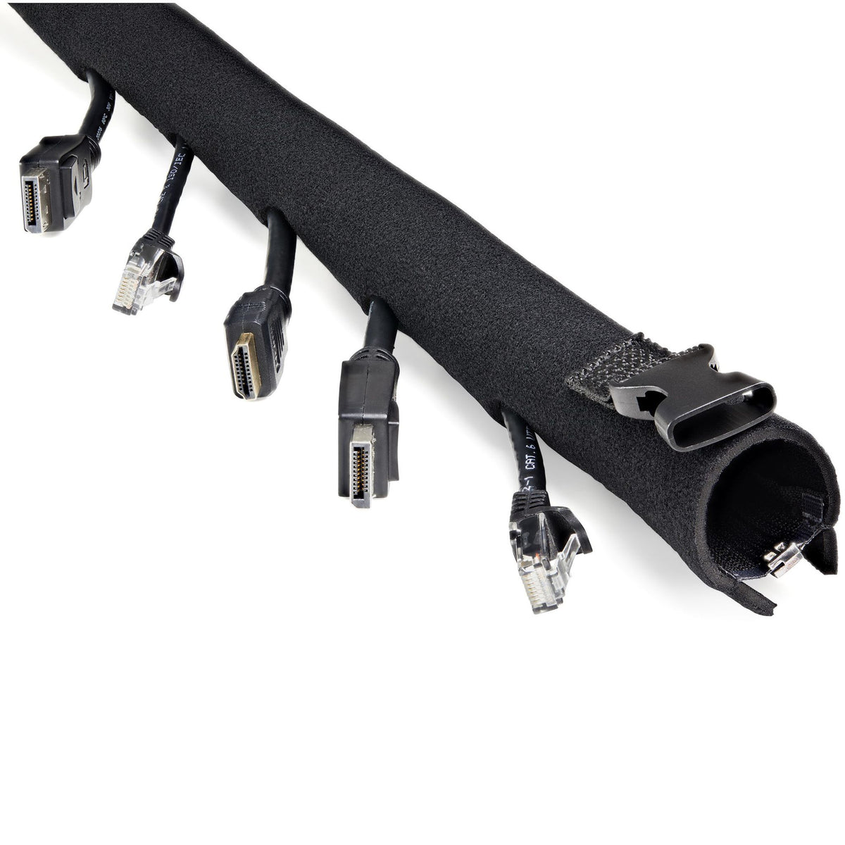 StarTech.com 40" Neoprene Cable Management Sleeve with Zipper/Buckle Black