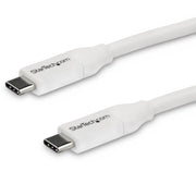 StarTech.com 4m USB-C to USB-C Cable 5A PD M/M White USB 2.0