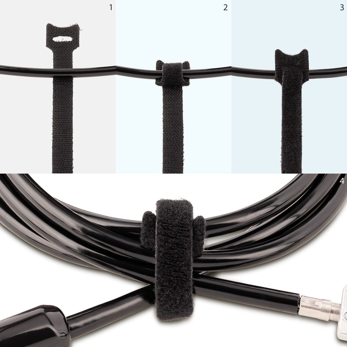 StarTech.com 50 Pack Black 149.9mm Nylon Cable Ties