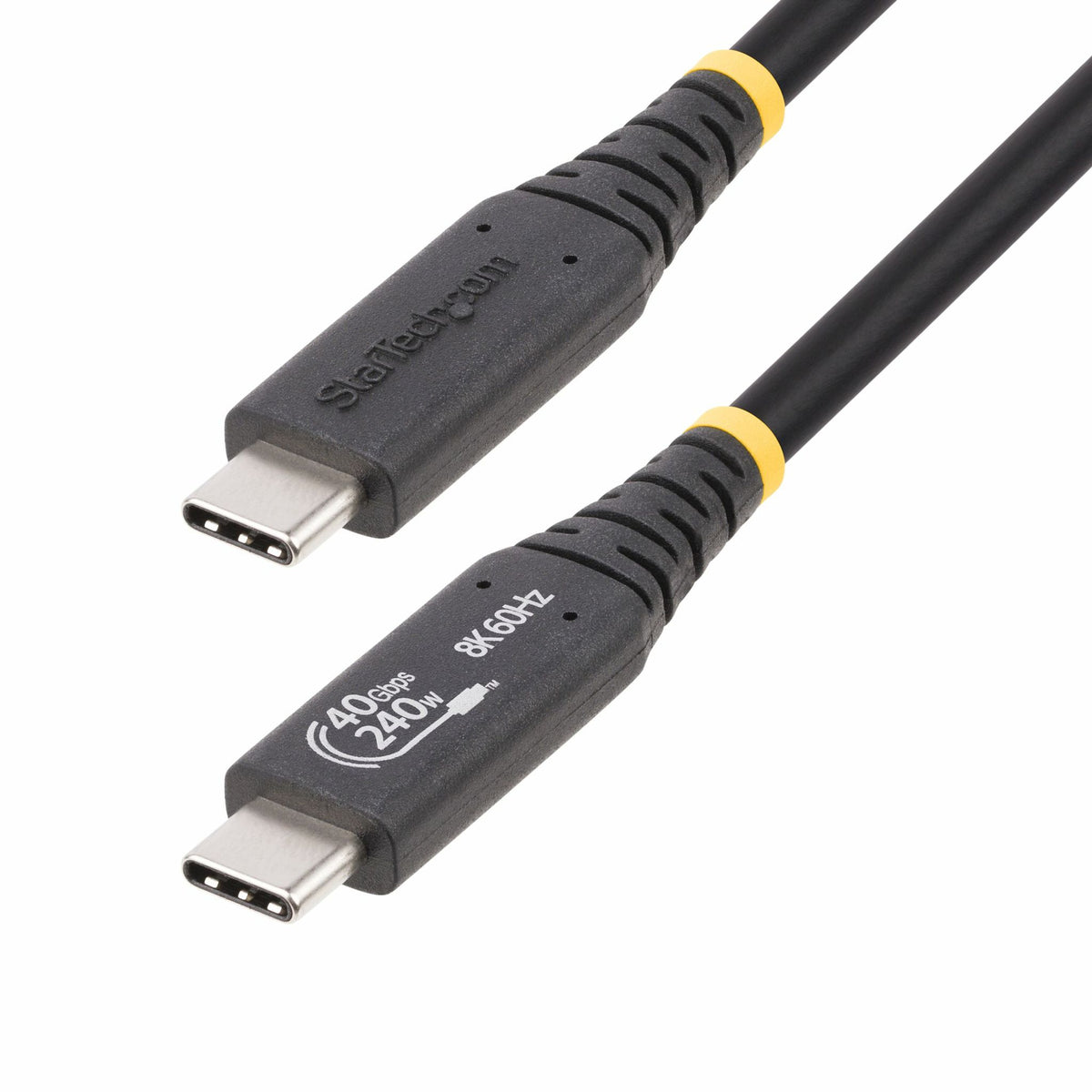 StarTech.com 50cm (1.6ft) USB4 Cable USB-IF Certified USB-C Cable 40 Gbps 240W
