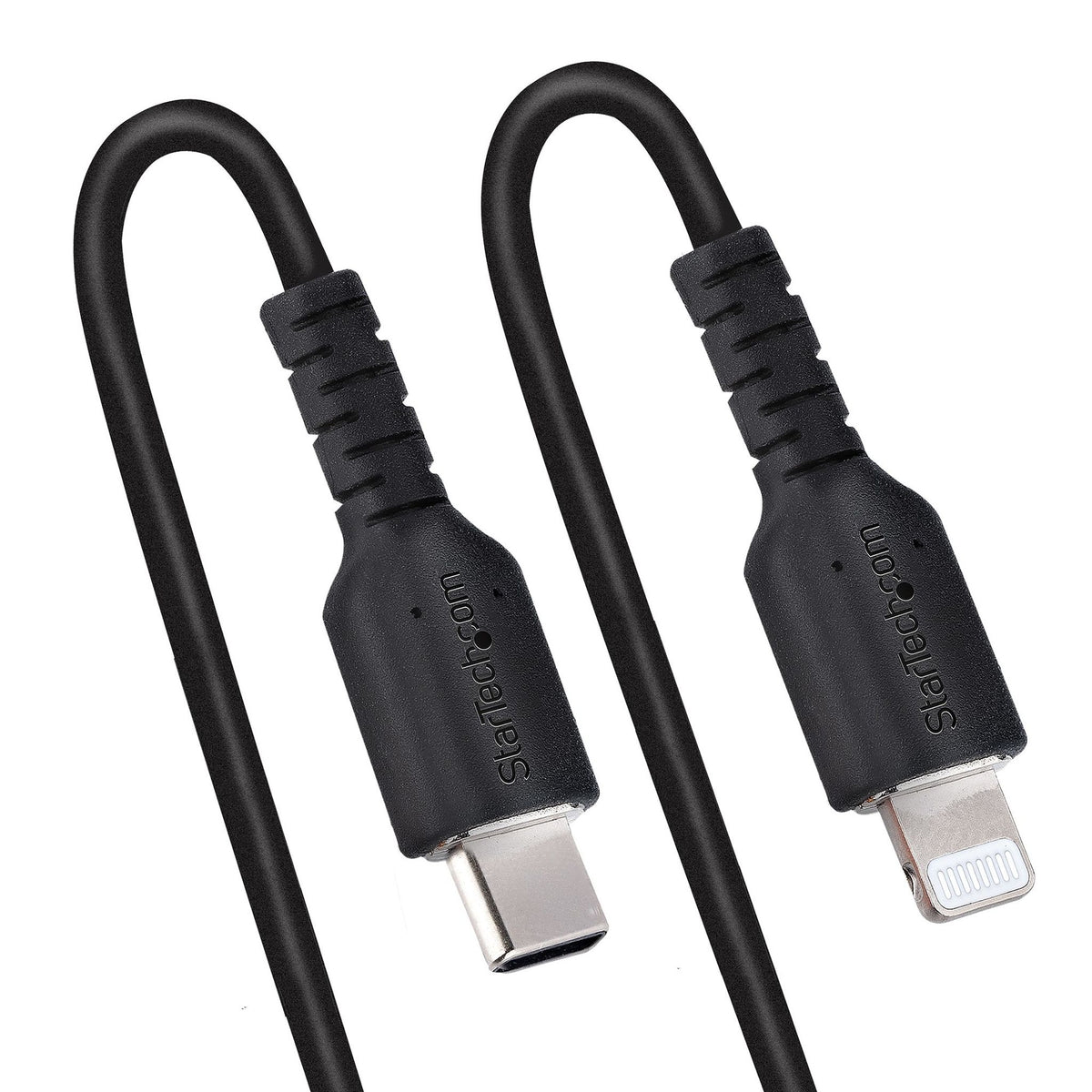 StarTech.com 50cm Coiled USB-C to Lightning Cable MFi Certified TPE Jacket Black