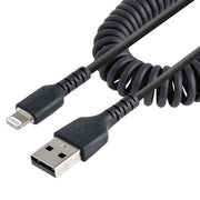 StarTech.com 50cm Coiled USB to Lightning Cable MFi Certified TPE Jacket Black