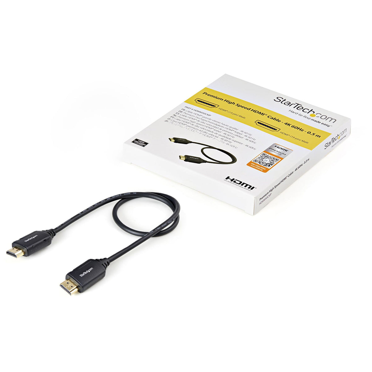 StarTech.com 50cm HDMI 2.0 Cable 4K 60Hz HDR Gold Plated