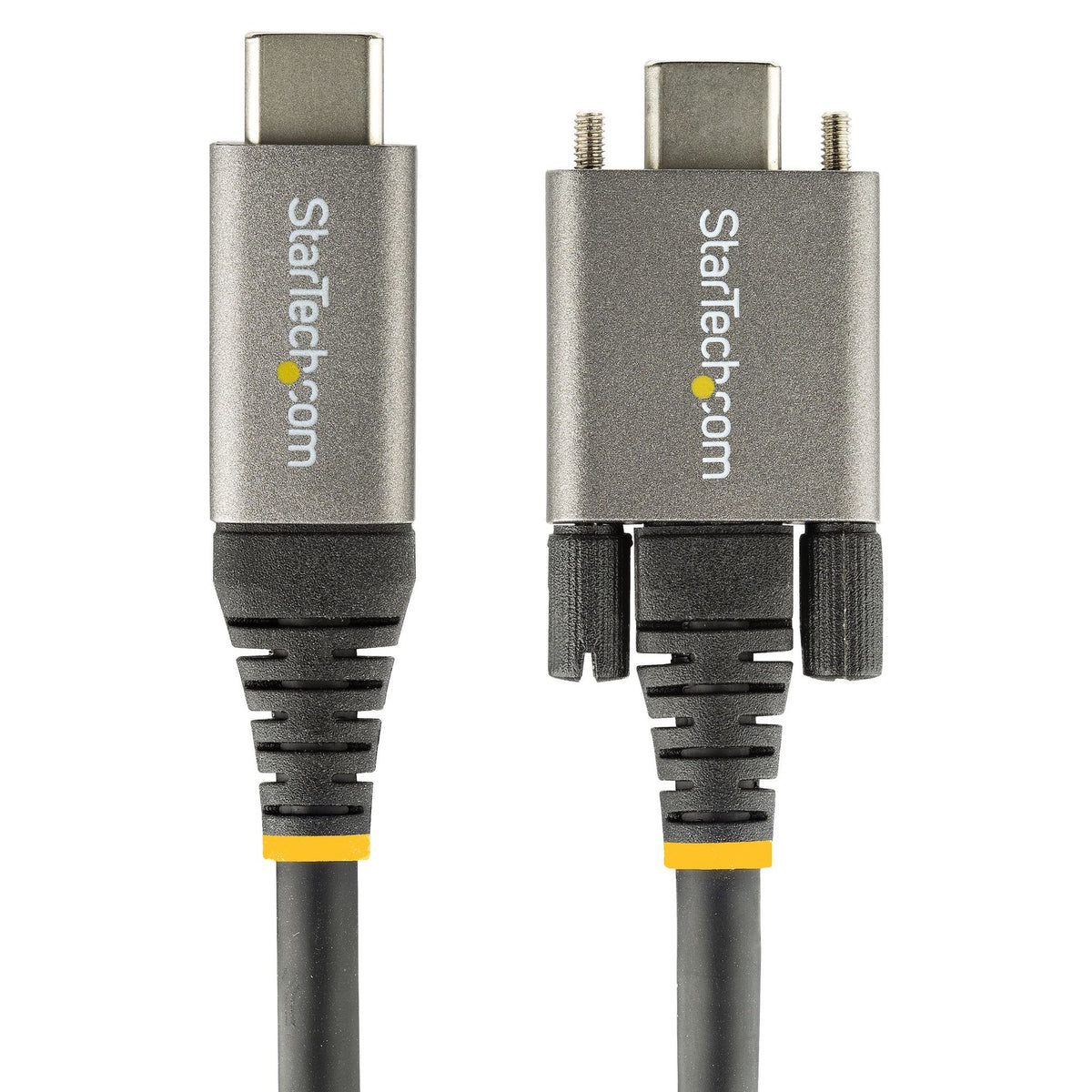 StarTech.com 50cm Side Screw Locking USB-C Cable 10Gbps 100W PD DP Alt Mode TPE