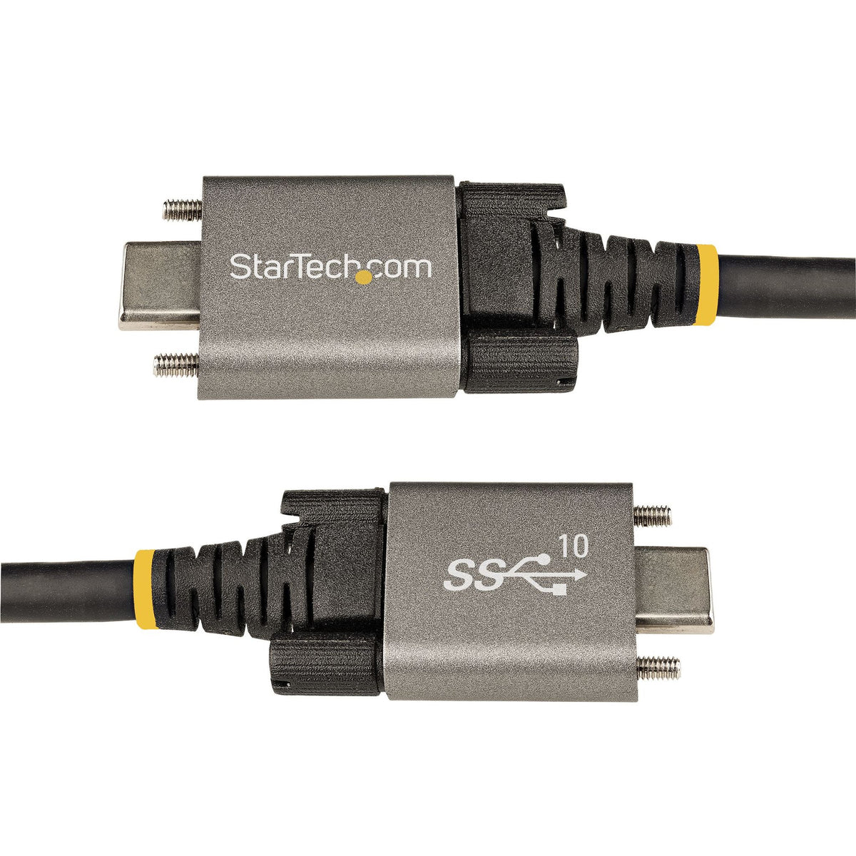 StarTech.com 50cm Side Screw Locking USB-C Cable 10Gbps 100W PD DP Alt Mode TPE