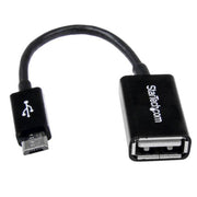 StarTech.com 5in Micro USB to USB OTG Host Adapter M/F Black