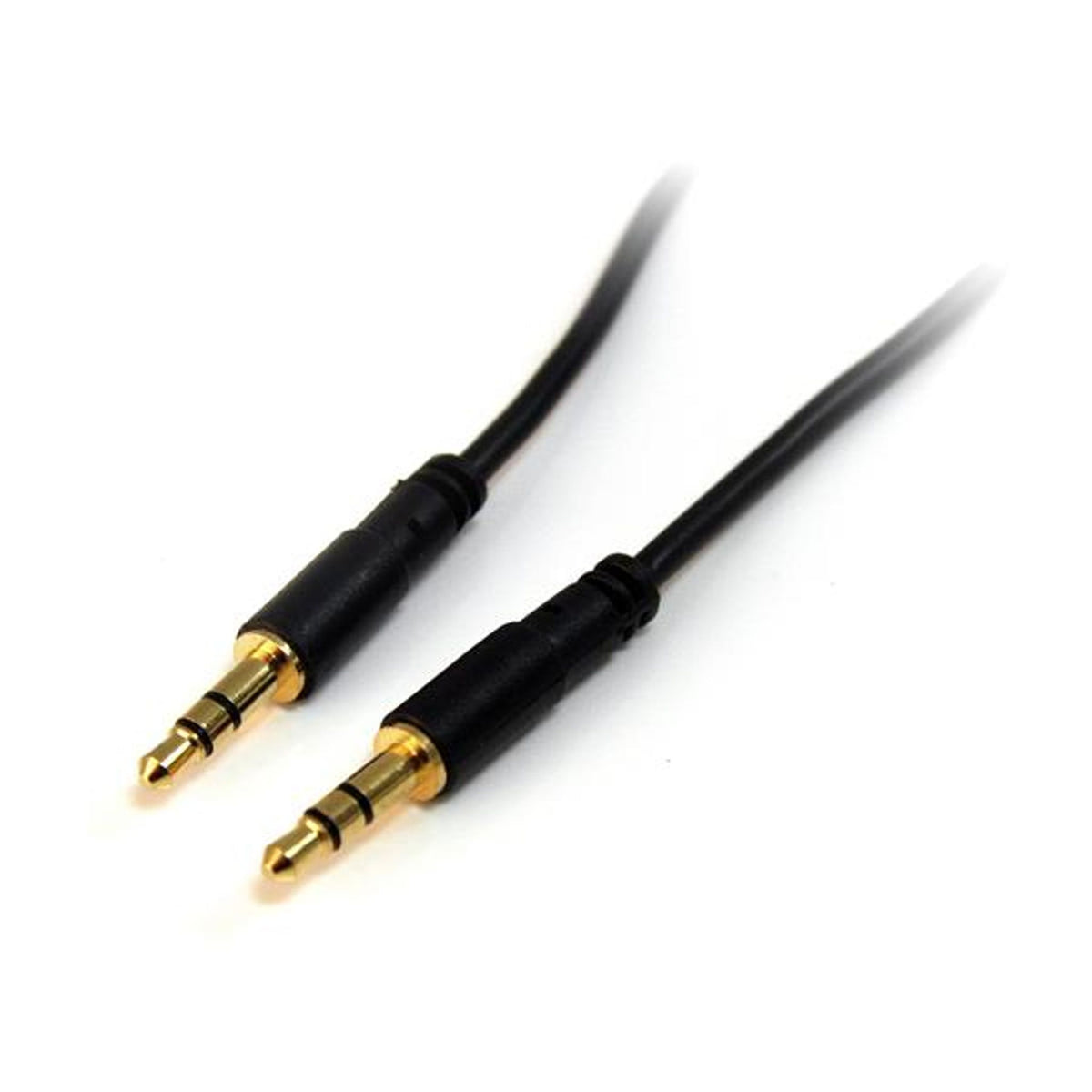 StarTech.com 6ft Slim 3.5mm Stereo Audio Cable M/M Gold Plated 28AWG Black