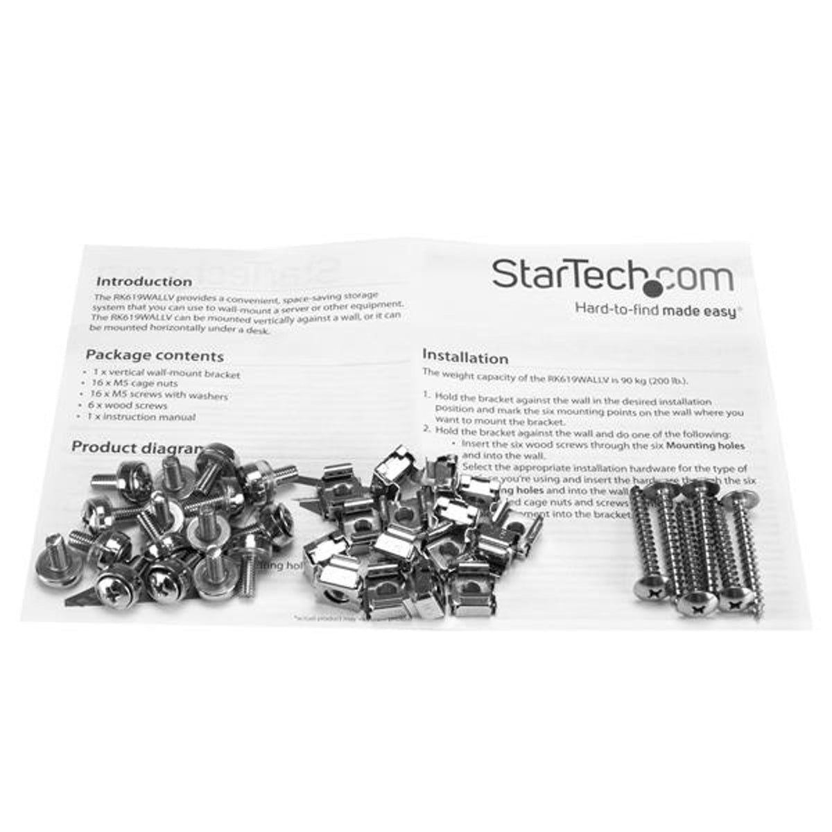 StarTech.com 6U 19" Steel Vertical Wall Mount Server Rack
