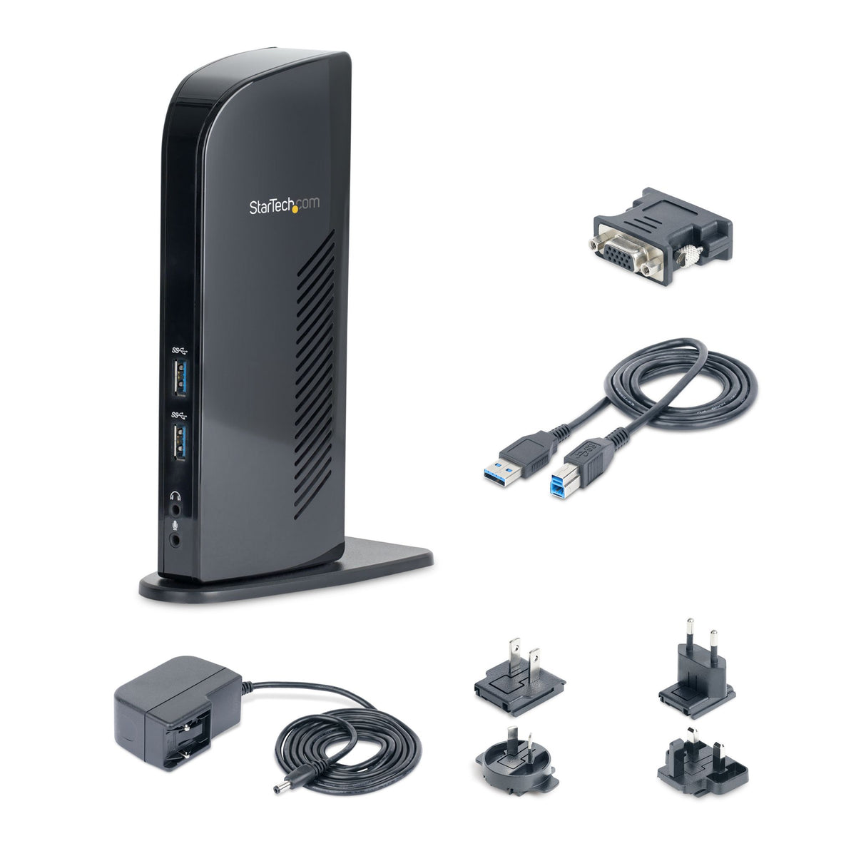 StarTech.com Dual Monitor USB 3.0 Docking Station HDMI DVI/VGA 6xUSB-A GbE Audio
