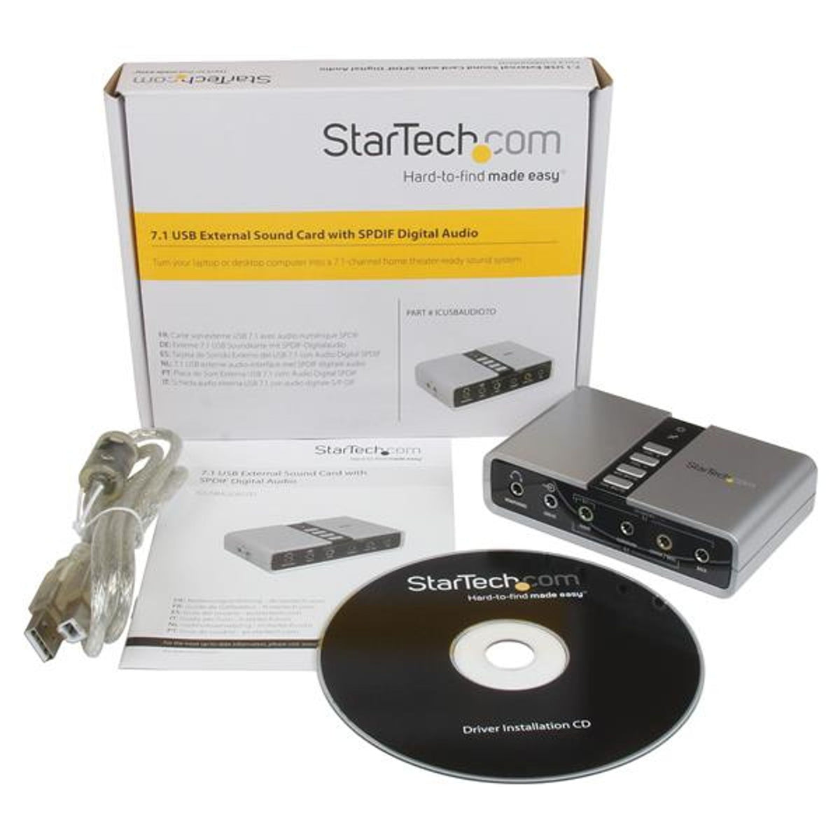 StarTech.com External Sound Box 7.1 Channels 16 bit DAC USB 2.0