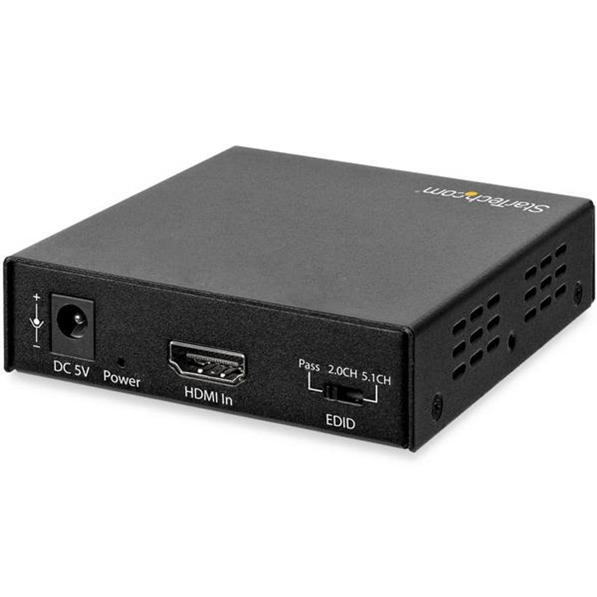 StarTech.com HDMI Audio Extractor 4K 60Hz HDMI 2.0 Dual RCA Toslink