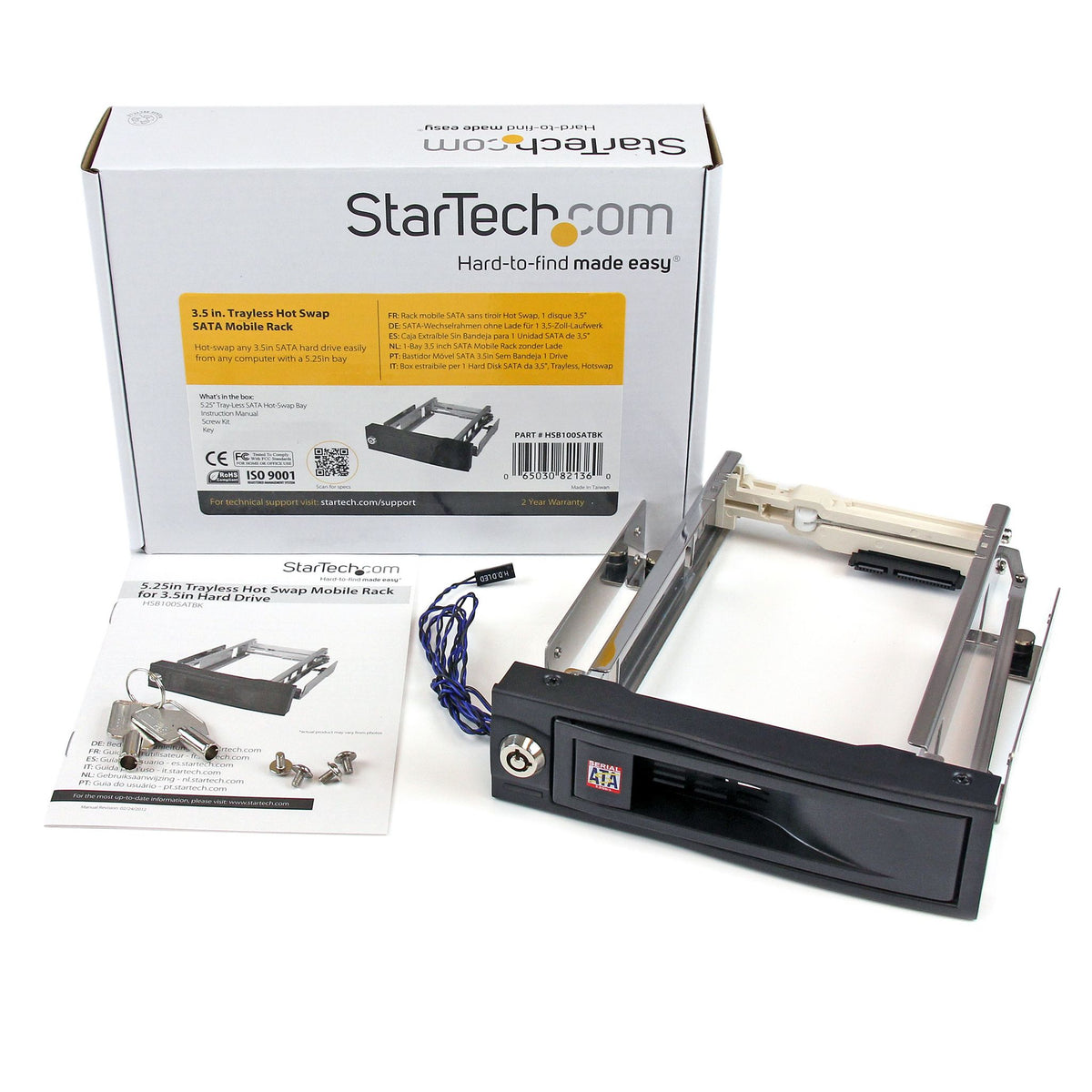 StarTech.com HSB100SATBK 5.25" SATA/600 Drive Bay Adapter Black