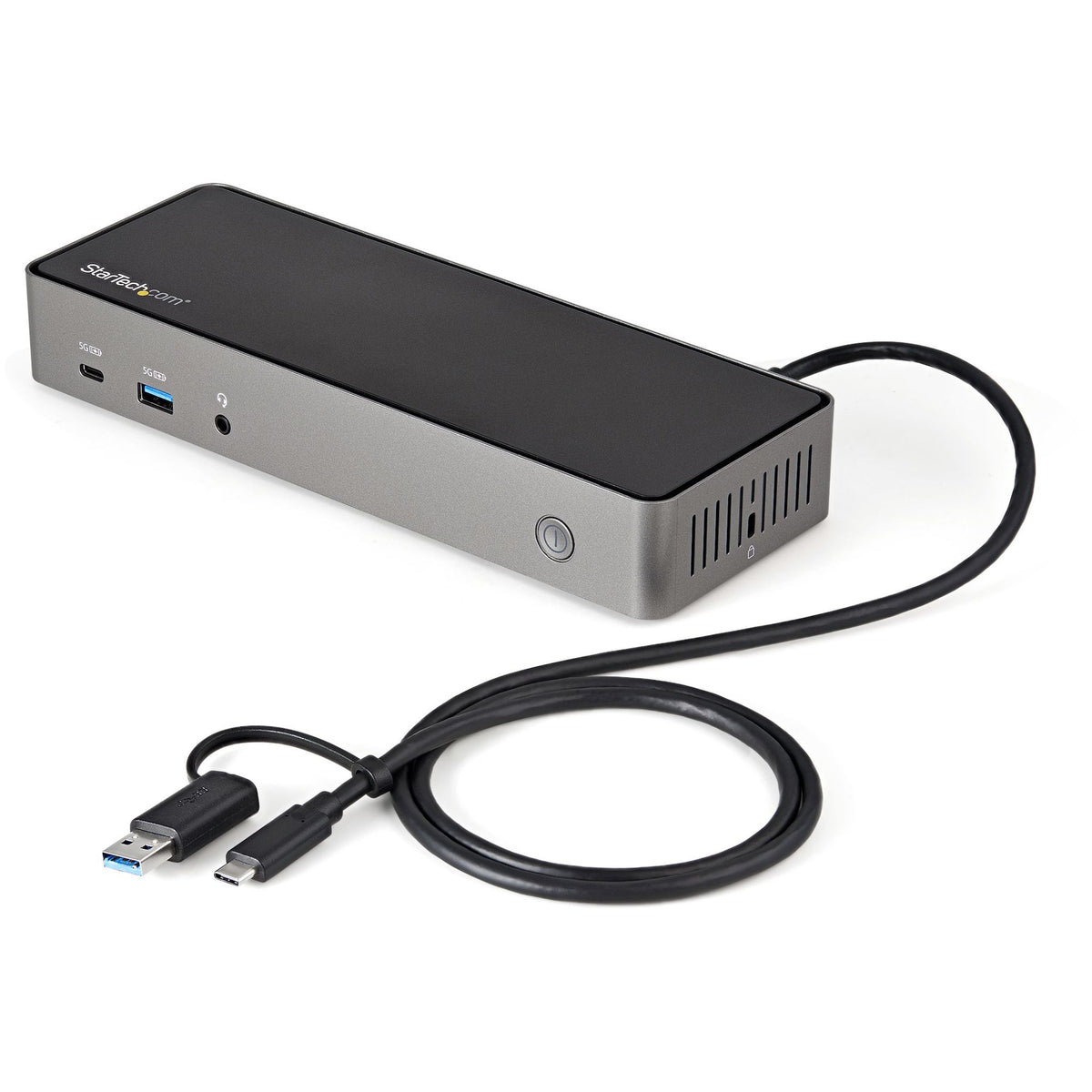 StarTech.com Hybrid USB-C USB-A Dock Triple Monitor 4K DP HDMI 85W PD GbE 6xUSB