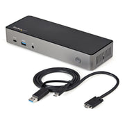 StarTech.com Hybrid USB-C USB-A Dock Triple Monitor 4K DP HDMI 85W PD GbE 6xUSB