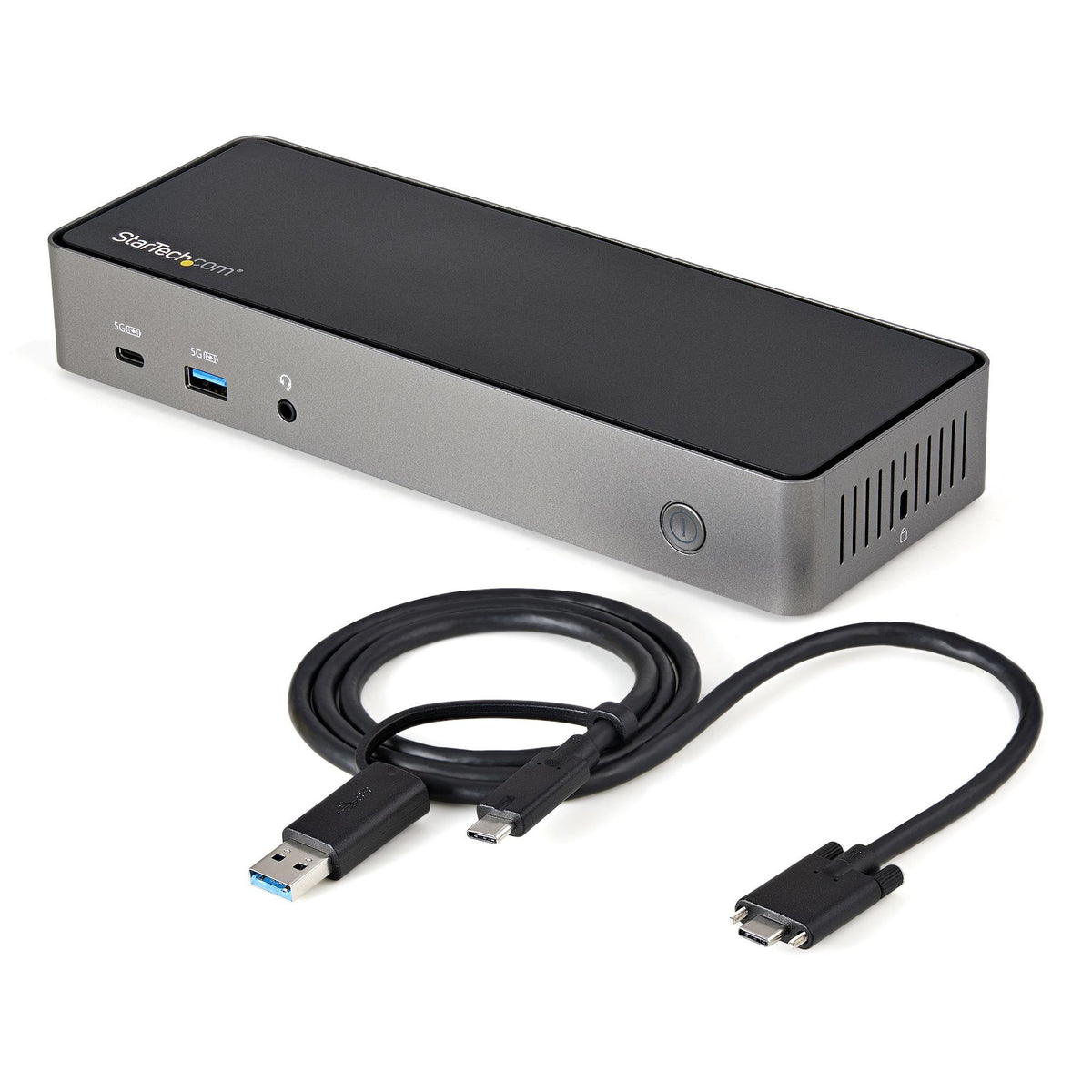 StarTech.com Hybrid USB-C USB-A Dock Triple Monitor 4K DP HDMI 85W PD GbE 6xUSB
