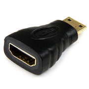 StarTech.com Mini HDMI to HDMI Adapter 4K 30Hz Gold Connectors Black