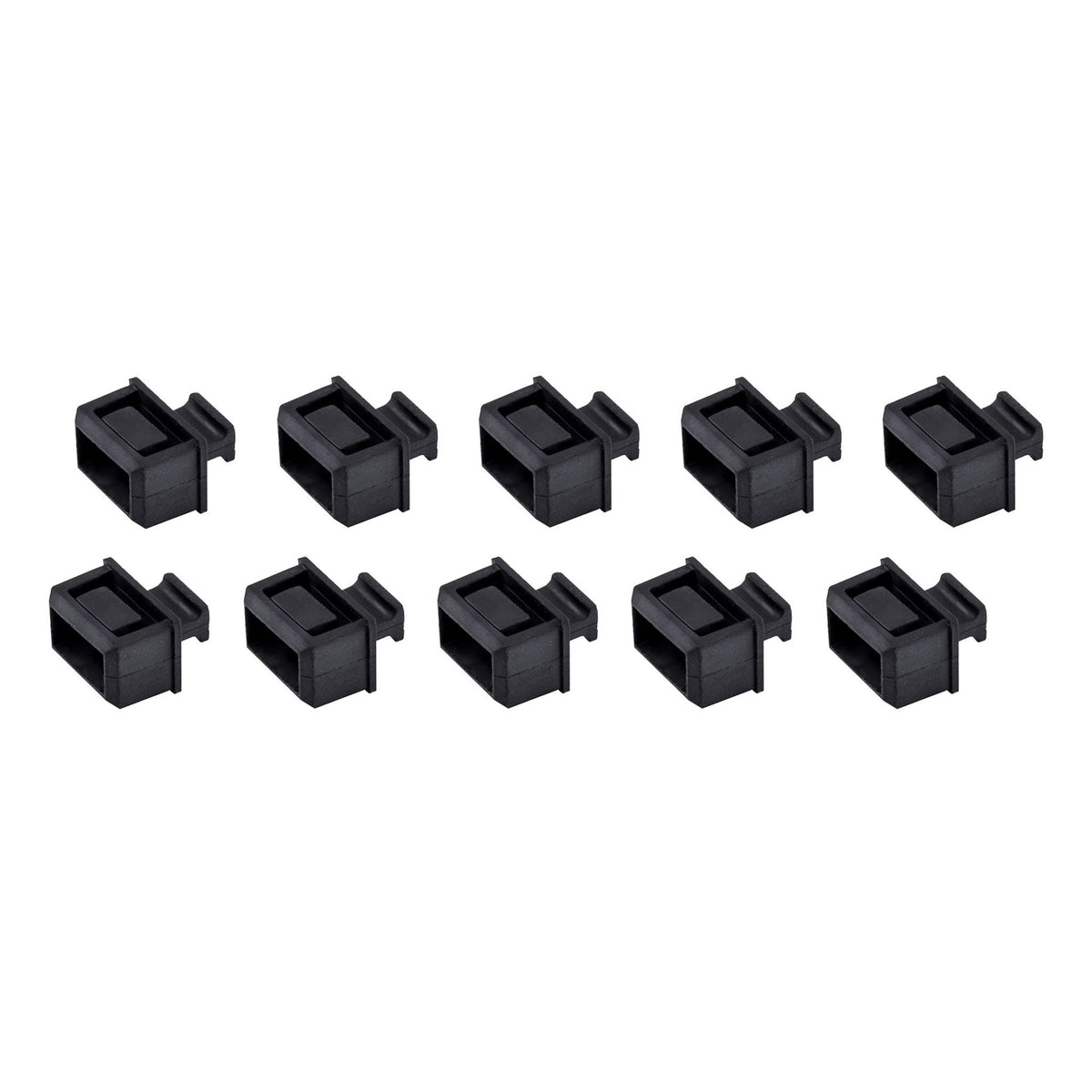 StarTech.com SFP Dust Covers for Fiber Optic Equipment - 10-Pack Black TPE