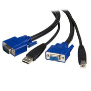 StarTech.com SVUSB2N1_6 1.8m KVM Cable USB A to B HD-15