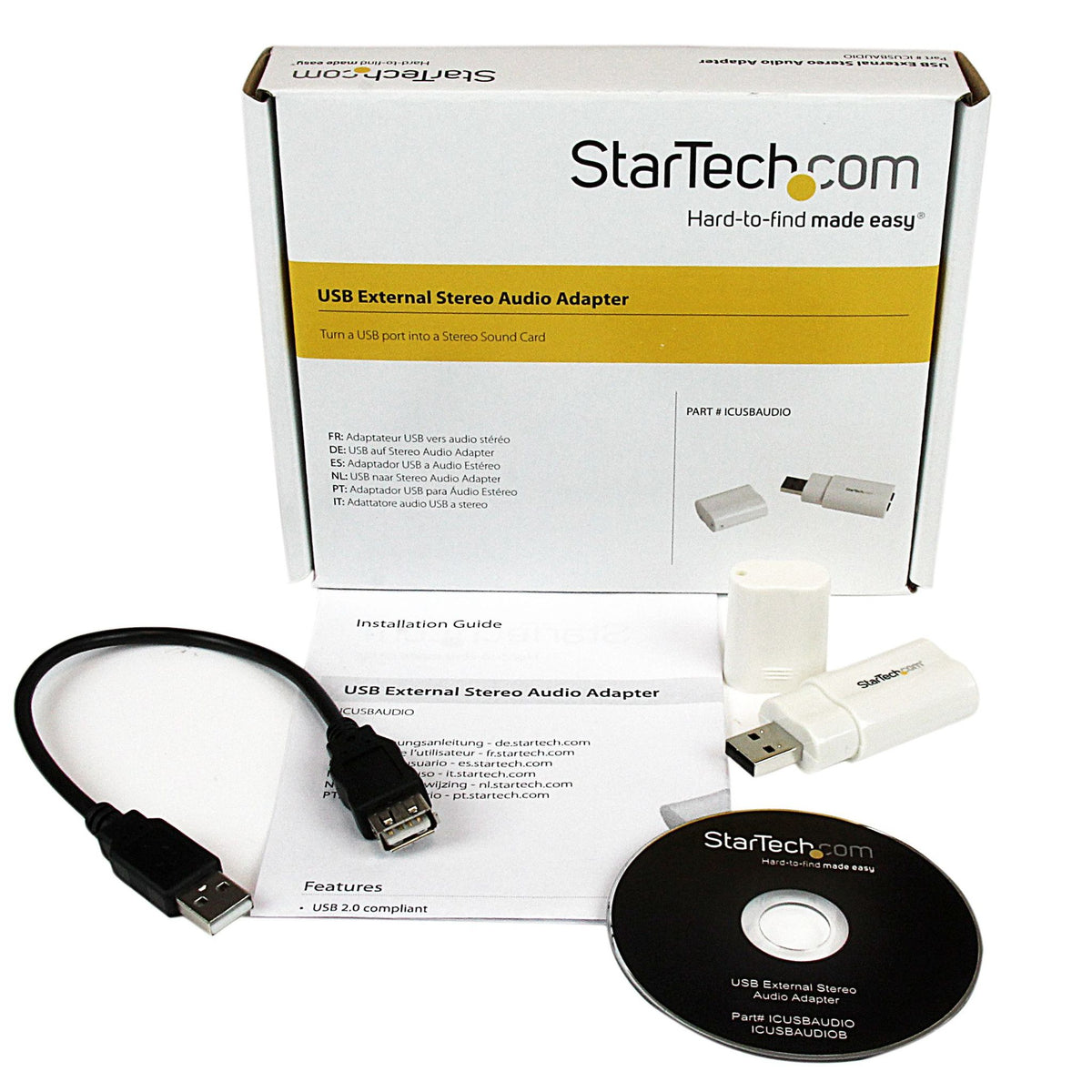 StarTech.com USB 2.0 to Audio Adapter Stereo White