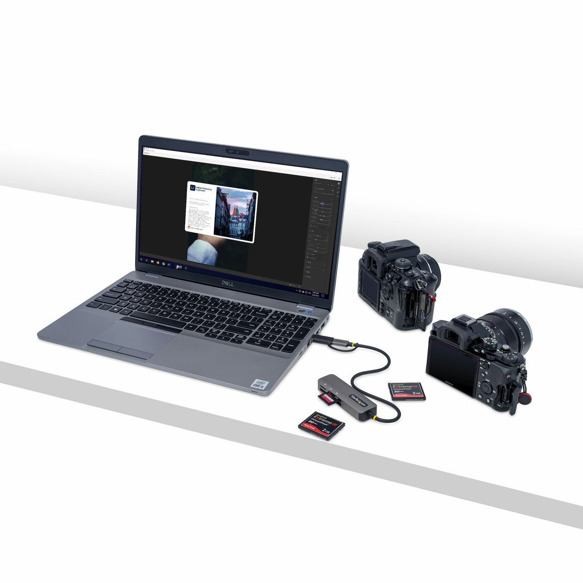 StarTech.com USB 3.0 SD microSD CF Multi-Card Reader USB-C USB-A