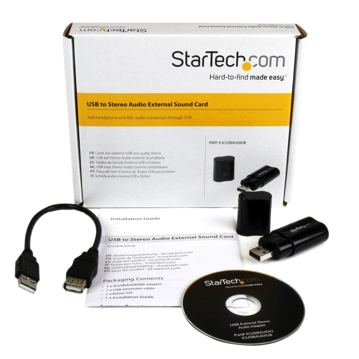StarTech.com USB Audio Adapter USB 2.0 Mini Phone I/O Black