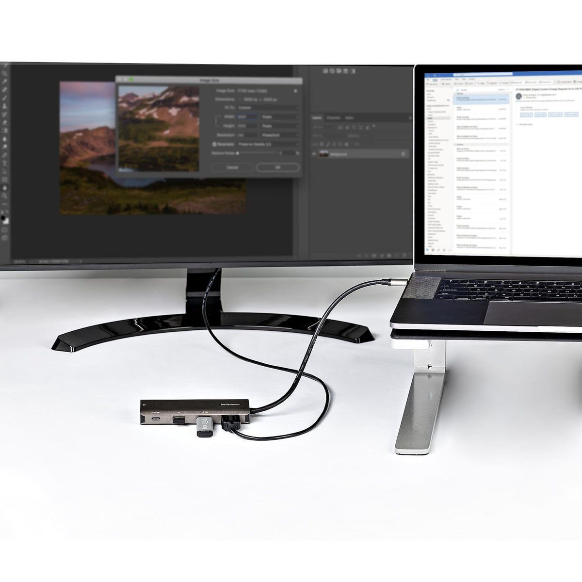 StarTech.com USB-C Docking Station 100W 3xUSB HDMI Thunderbolt Hub Grey