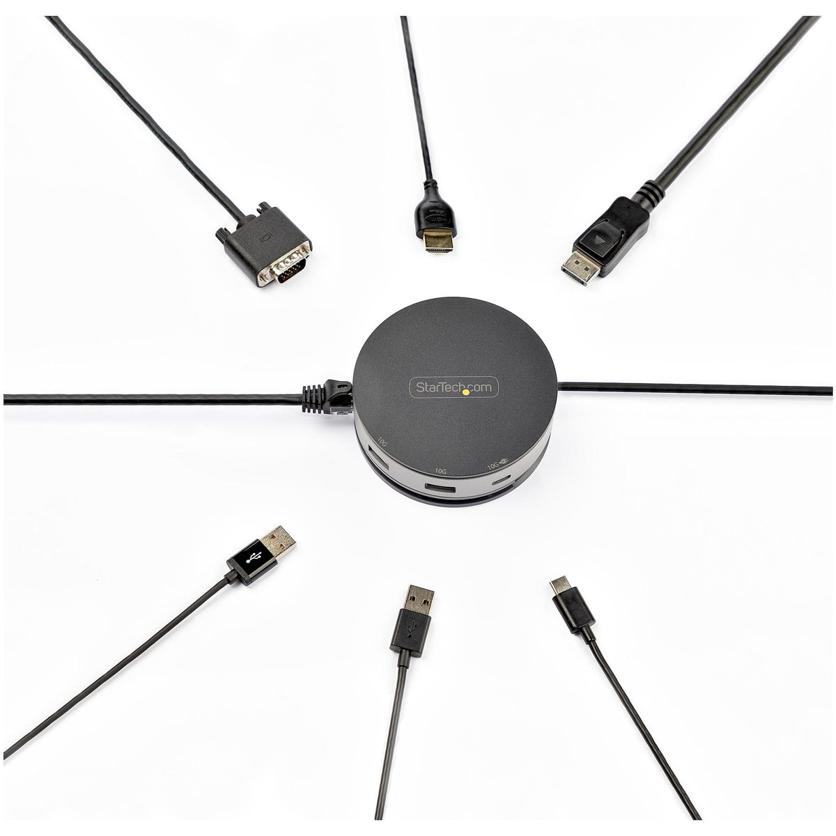 StarTech.com USB C Multiport Adapter 4K 60Hz HDMI DP VGA GbE 75W PD