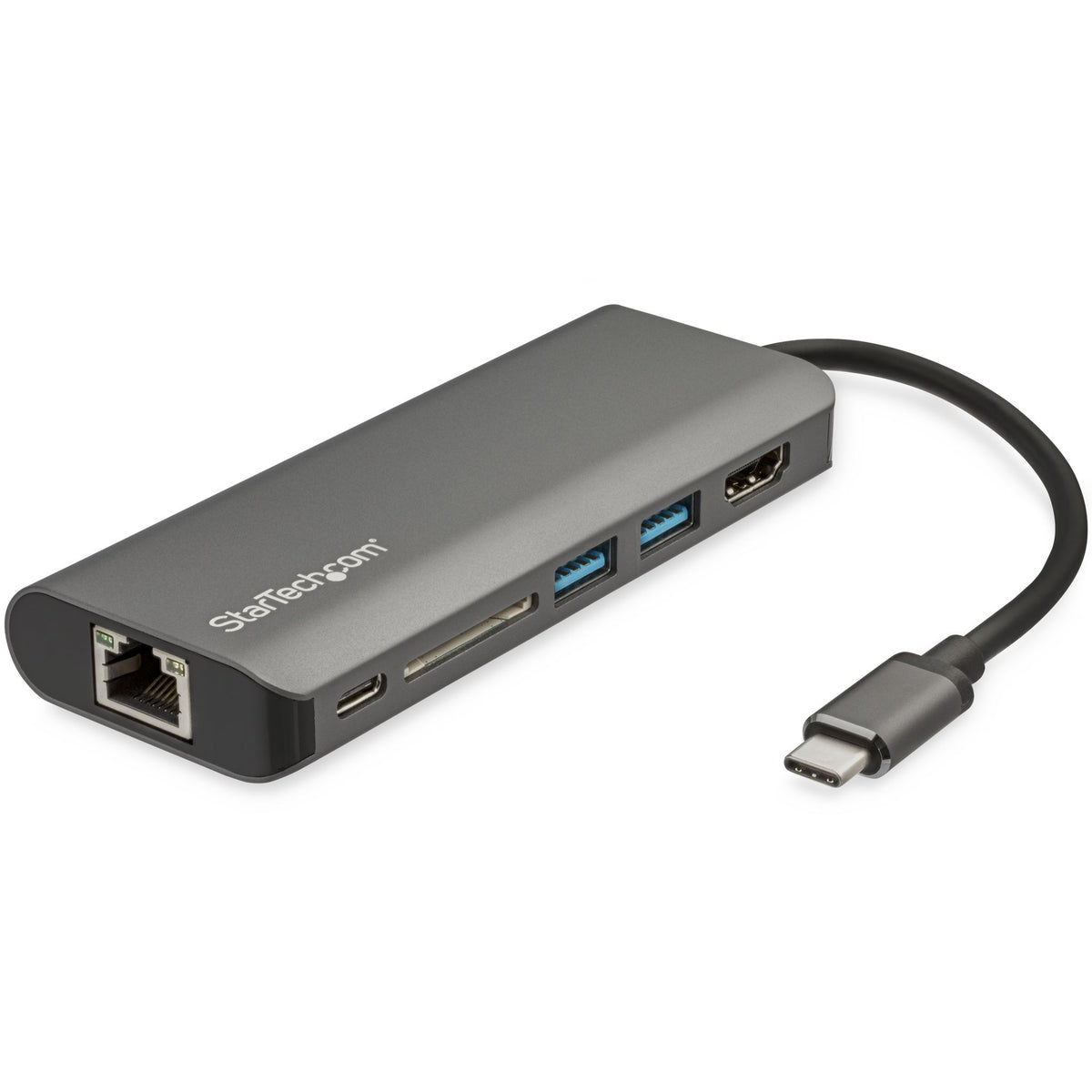 StarTech.com USB-C Multiport Adapter 4K HDMI 3x USB-A GbE SD 100W PD