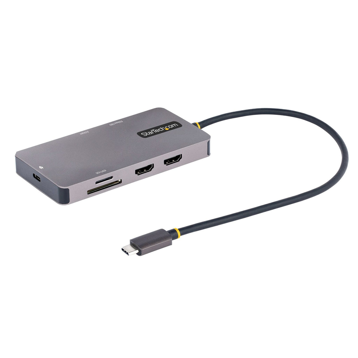 StarTech.com USB C Multiport Adapter Dual HDMI 4K 60Hz 2x USB-A GbE SD 100W PD