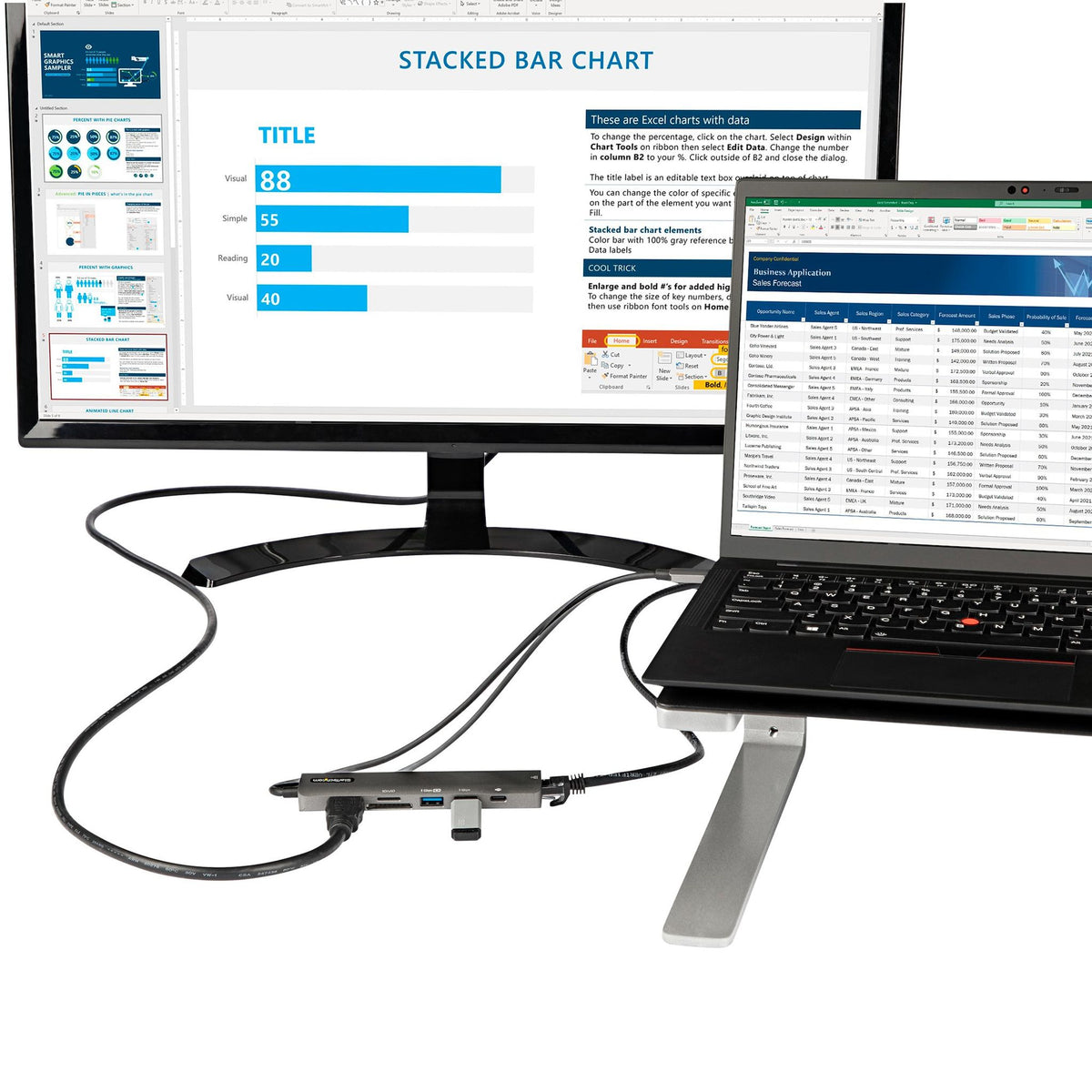 StarTech.com USB-C Multiport Adapter Hub 4K HDMI Gigabit Ethernet 100W Charging