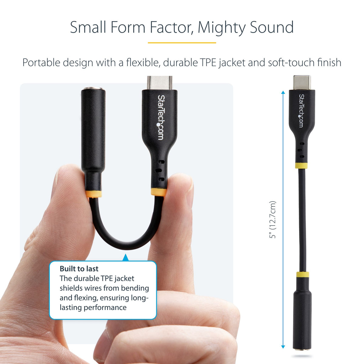 StarTech.com USB-C to 3.5mm Audio Adapter 32-bit DAC Stereo