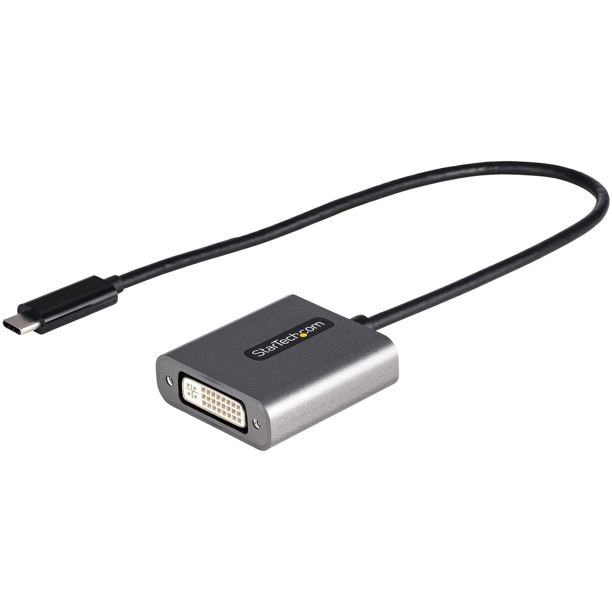 StarTech.com USB-C to DVI Adapter 1920x1200 12" Cable Black