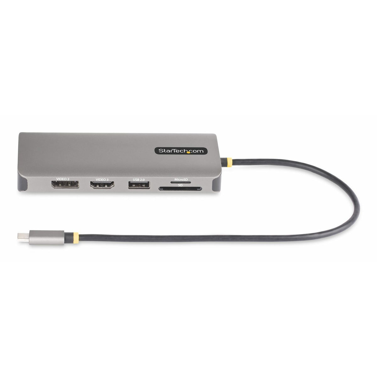 StarTech.com USB-C Triple-Monitor Adapter Dual 4K HDMI DP 4x USB-A GbE SD 100W