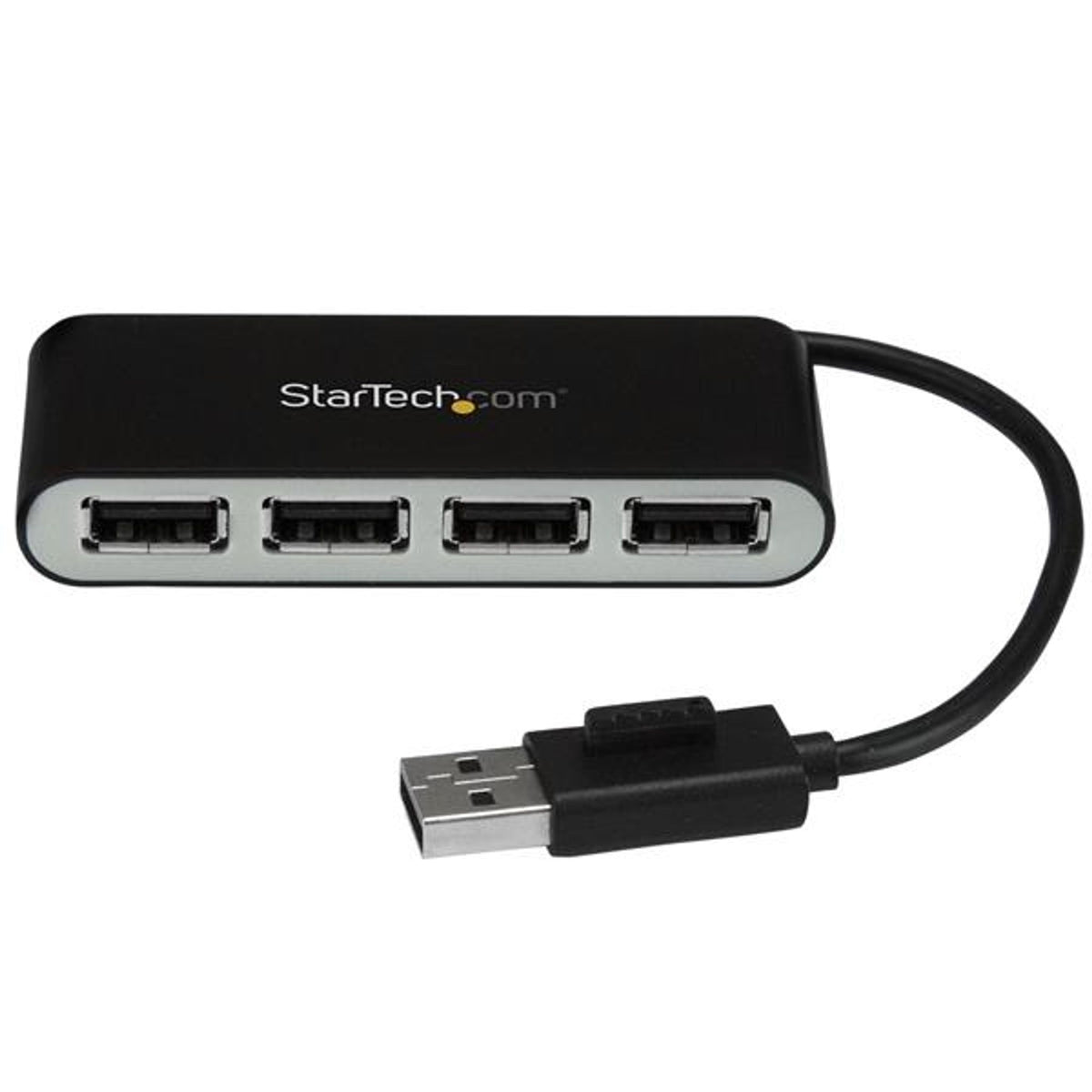 StarTech.com USB Hub 4 Ports External Black Silver USB 2.0