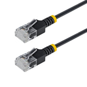 StarTech Ultra Slim Black Cat6A 3m UTP Ethernet Cable 34AWG Bare Copper