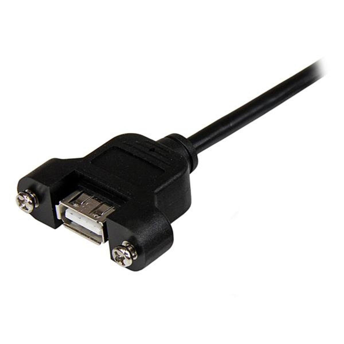 StarTech USB 2.0 1ft A/F Panel Mount Cable Black