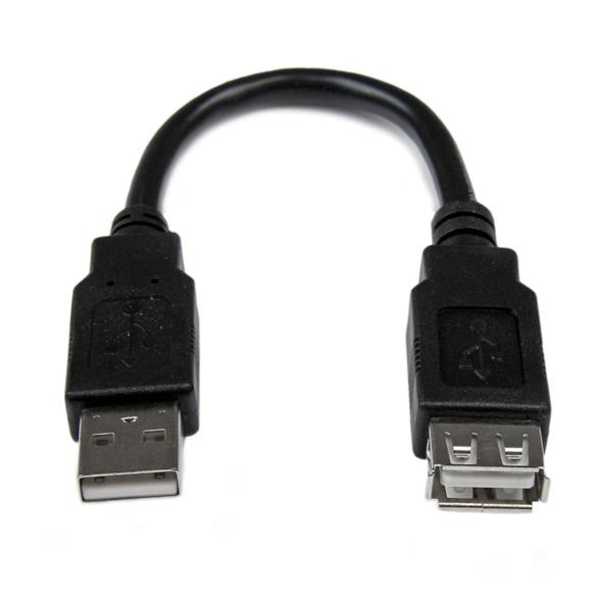 StarTech USB 2.0 6in A to A Extension Cable M/F Black