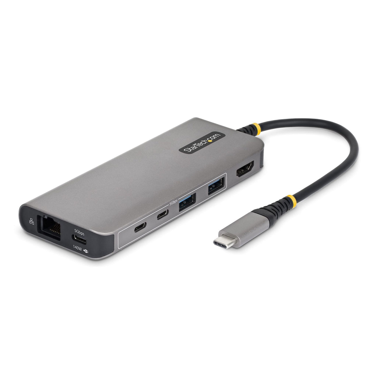 StarTech USB-C to HDMI Multiport Adapter 4K 60Hz 140W PD 5-Port Hub GbE