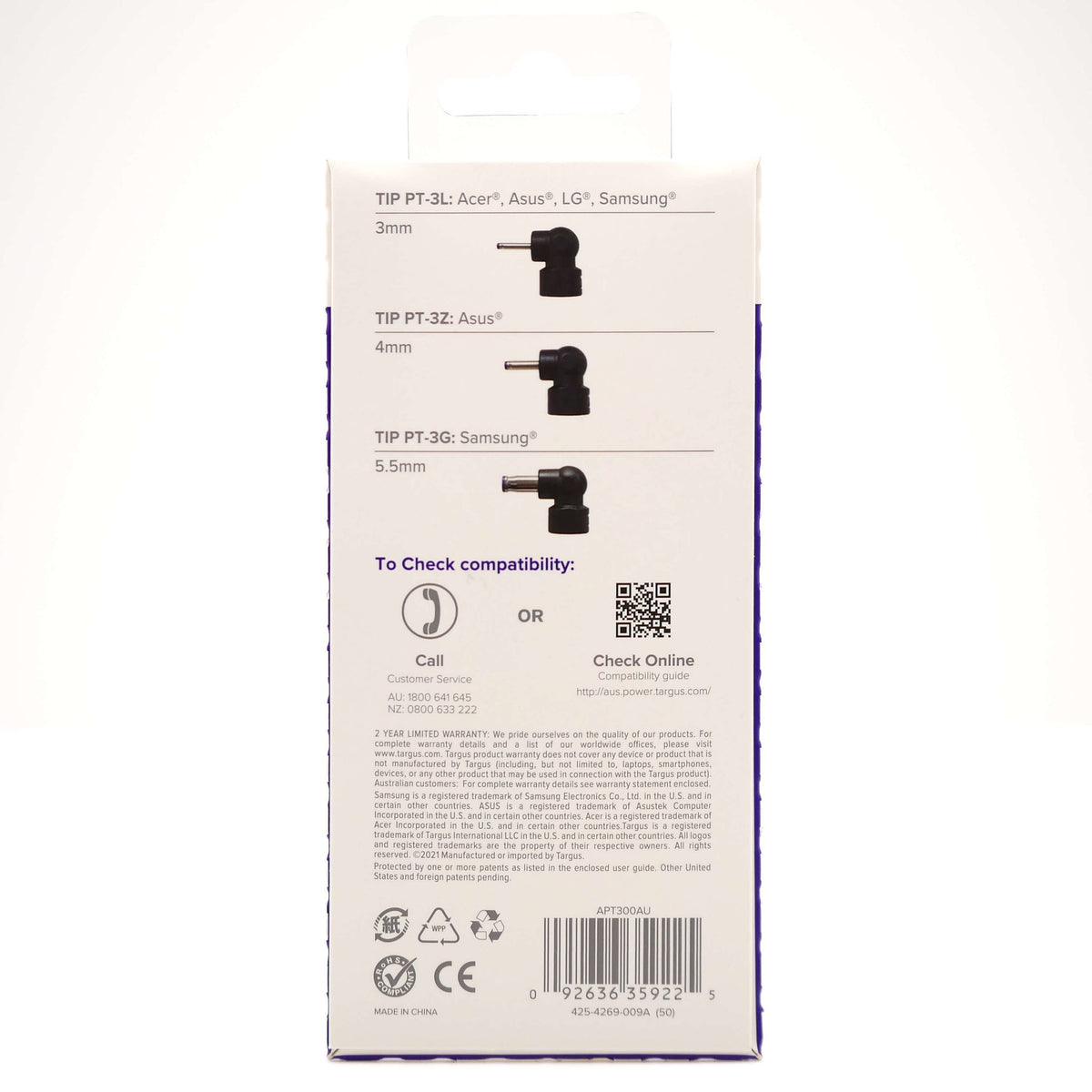 Targus APT300AU 3L Power Tip Letter