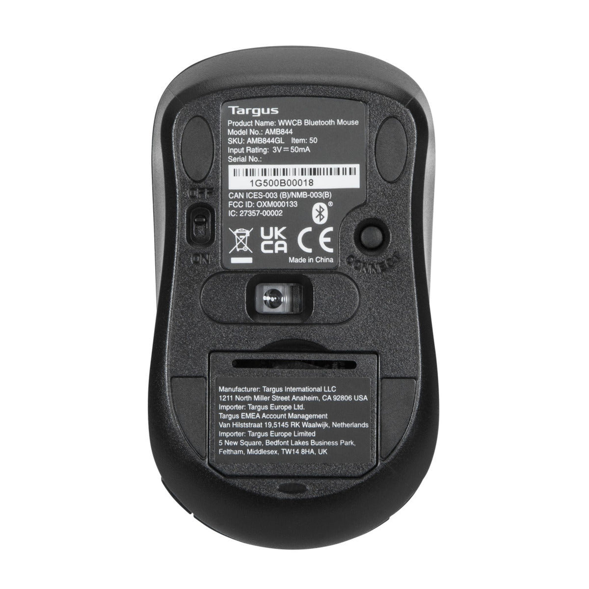 Targus Mid Size Optical Mouse Black AAABatteries