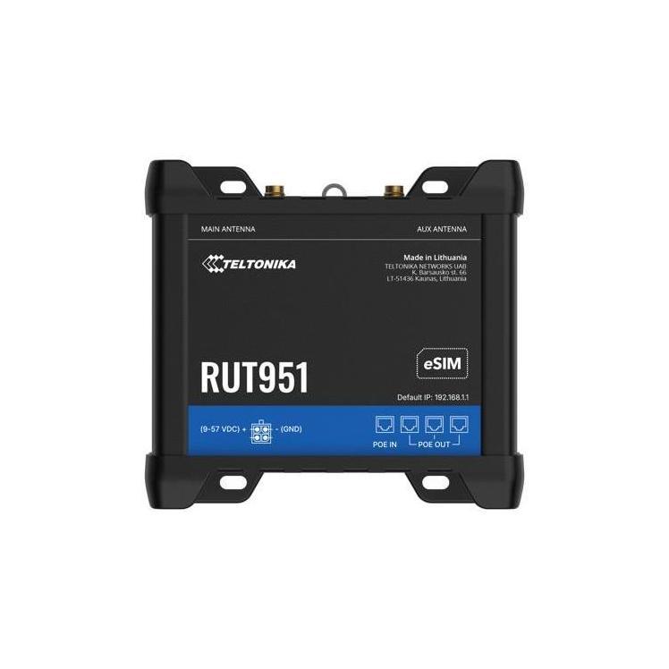 Teltonika RUT951 Industrial PoE+ Cellular Router 4G LTE Cat 4 Dual SIM WiFi