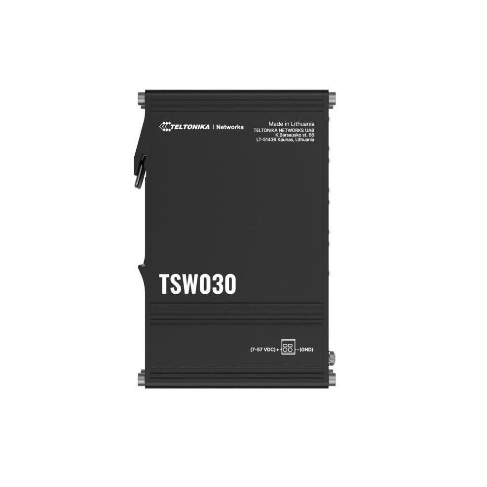 Teltonika TSW030 8-Port 10/100Mbps Ethernet Switch DIN Rail Mount Auto MDI/MDIX