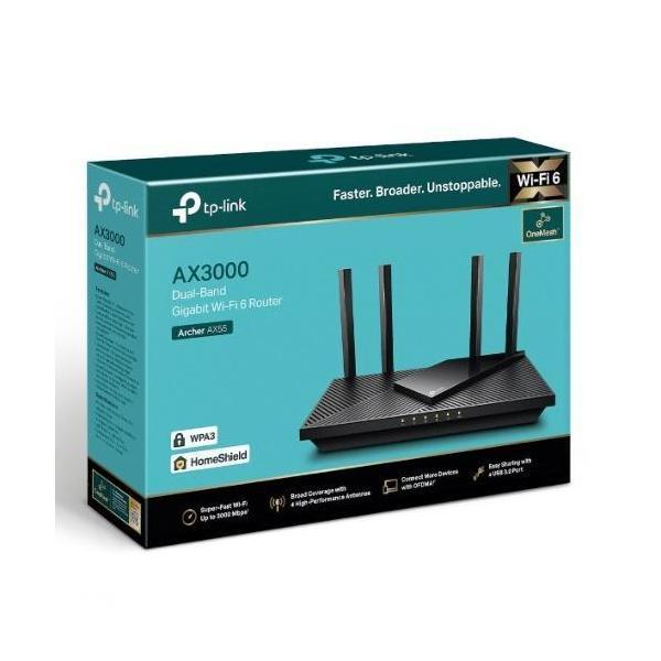 TP-Link Archer AX55 AX3000 Dual-Band Wi-Fi 6 Router 2402Mbps 5GHz OFDMA OneMesh