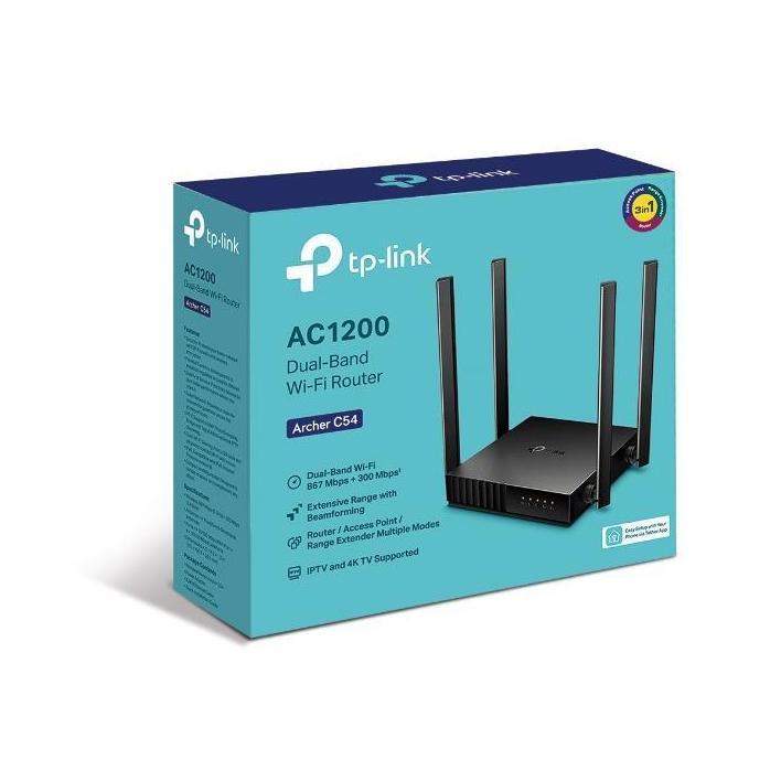 TP-Link Archer C54 AC1200 Dual-Band Wi-Fi Router 300Mbps 2.4GHz 867Mbps 5GHz