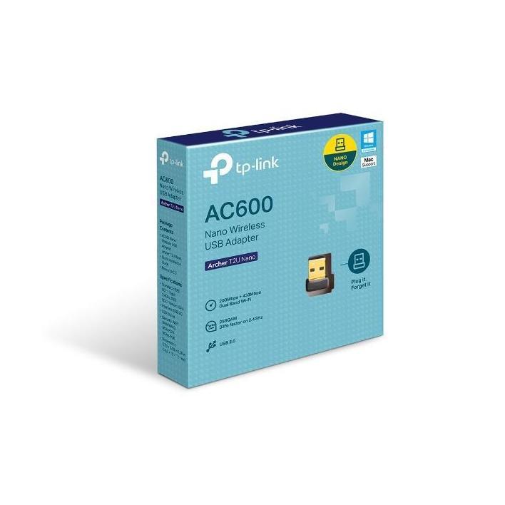 TP-Link Archer T2U Nano AC600 Nano Dual Band Wi-Fi USB Adapter 433 Mbps at 5 ...
