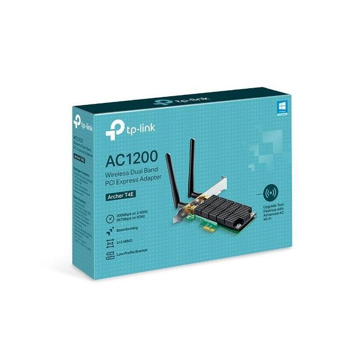 TP-Link Archer T4E AC1200 Dual Band PCIe Adapter 867Mbps 5GHz 300Mbps 2.4GHz